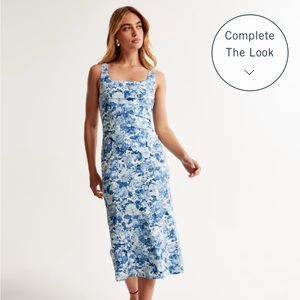 Abercrombie and Fitch Stretch Cotton Midi Dress